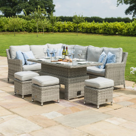 Oxford Corner Dining Set with Ice Bucket & Rising Table