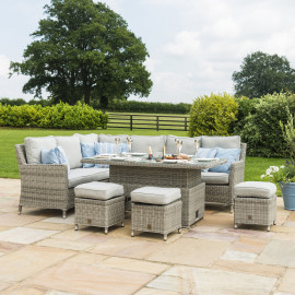 Oxford Corner Dining Set with Ice Bucket & Rising Table