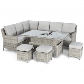 Oxford Corner Dining Set with Ice Bucket & Rising Table