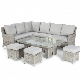 Oxford Corner Dining Set with Ice Bucket & Rising Table