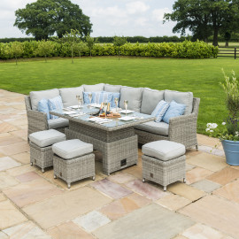Oxford Corner Dining Set with Ice Bucket & Rising Table