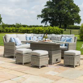 Oxford Corner Dining Set with Ice Bucket & Rising Table