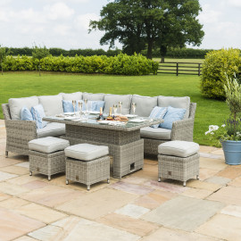 Oxford Corner Dining Set with Ice Bucket & Rising Table