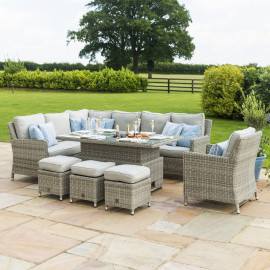 Oxford Corner Dining Set with Ice Bucket & Rising Table (with Armchair)