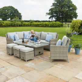 Oxford Corner Dining Set with Ice Bucket & Rising Table (with Armchair)