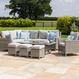 Oxford Corner Dining Set with Ice Bucket & Rising Table (with Armchair)