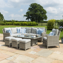 Oxford Corner Dining Set with Ice Bucket & Rising Table (with Armchair)