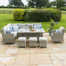 Oxford Corner Dining Set with Ice Bucket & Rising Table (with Armchair)