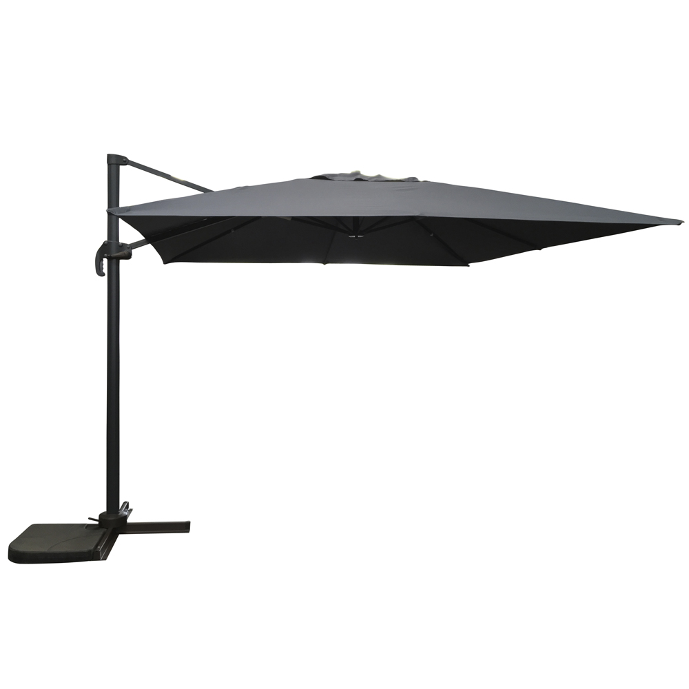 PARASOL 3m Square Canteliver Grey