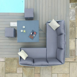Santorini Square Corner Dining Set with Rising Table
