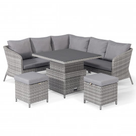 Santorini Square Corner Dining Set with Rising Table
