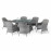 Santorini 6 Seat Oval Fire Pit Dining Set