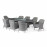 Santorini 8 Seat Oval Fire Pit Dining Set