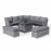Santorini Deluxe Corner Dining Set with Fire Pit Table
