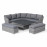 Santorini Deluxe Corner Dining Set with Rising Table