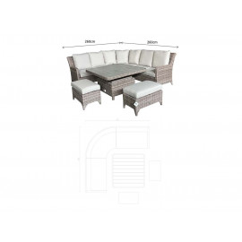 SARAH Lift and Rise corner dining
