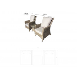 SARAH Lounge set in Grey Alexandra Weave