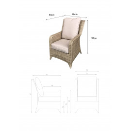 SARAH Grey 4 seat sofa set with new coffee table design
