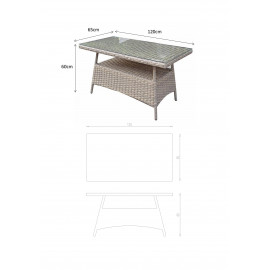 SARAH Grey 4 seat sofa set with new coffee table design