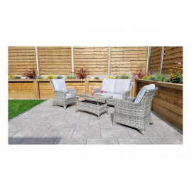 SARAH Grey 4 seat sofa set with new coffee table design
