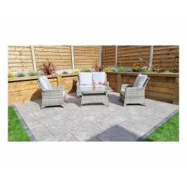 SARAH Grey 4 seat sofa set with new coffee table design