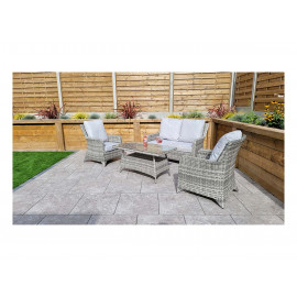 SARAH Grey 4 seat sofa set with new coffee table design