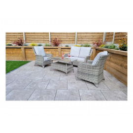 SARAH Grey 4 seat sofa set with new coffee table design