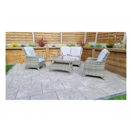 SARAH Grey 4 seat sofa set with new coffee table design