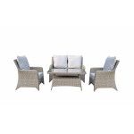 SARAH Nature 4 seat sofa set with new coffee table design