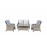 SARAH Nature 4 seat sofa set with new coffee table design
