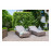 SARENA Sunbeds in Grey Alexandra Weave