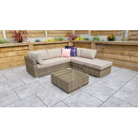 SAVANNAH Corner sofa in Nature/Brown