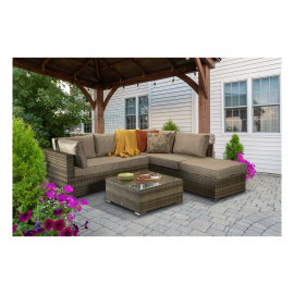 SAVANNAH Corner sofa in Nature/Brown