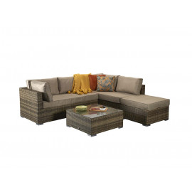 SAVANNAH Corner sofa in Nature/Brown