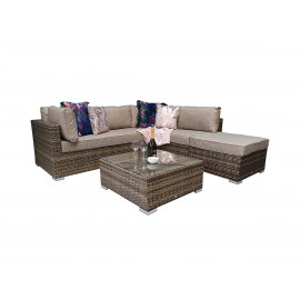 SAVANNAH Corner sofa in Nature/Brown