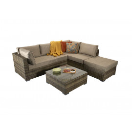 SAVANNAH Corner sofa in Nature/Brown