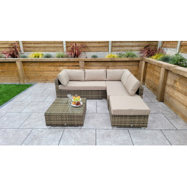 SAVANNAH Corner sofa in Nature/Brown