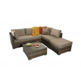 SAVANNAH Corner sofa in Nature/Brown