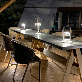 Satellite Large Solar Light with Stand / White