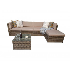 STELLA Corner sofa in Nature/Brown