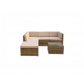 STELLA Corner sofa in Nature/Brown