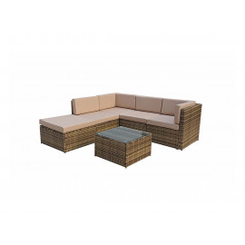 STELLA Corner sofa in Nature/Brown