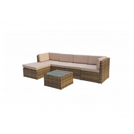 STELLA Corner sofa in Nature/Brown