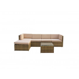 STELLA Corner sofa in Nature/Brown