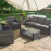 Victoria 3 Seat High Back Sofa Set / Grey