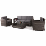 Victoria 3 Seat Sofa Set Grey