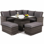 Victoria Square Corner Dining Set with Rising Table