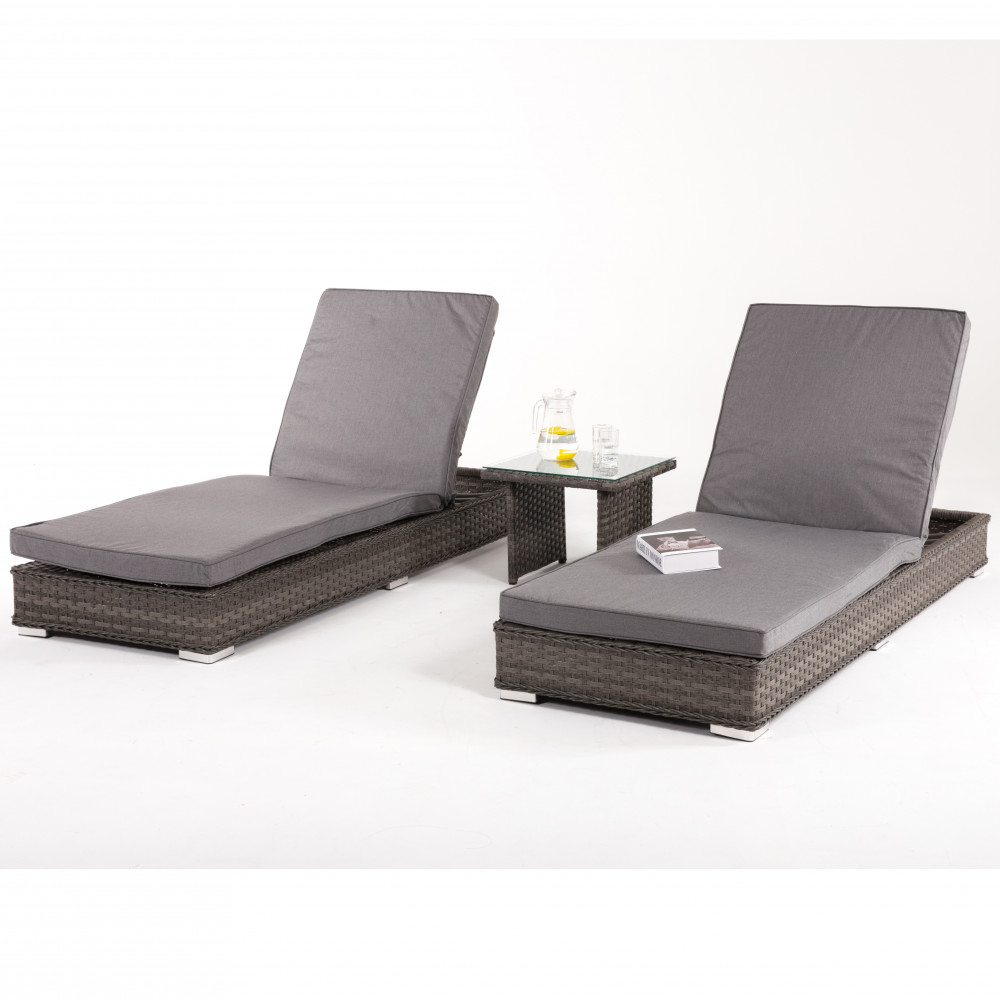 Victoria Sunlounger Set / Grey
