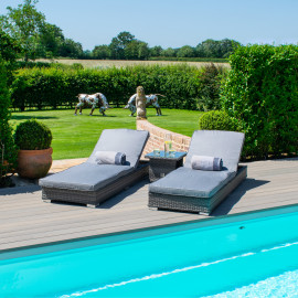 Victoria Sunlounger Set / Grey