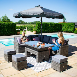 Victoria Rectangular Corner Dining Set with Rising Table